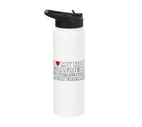 I Love My Hot Girlfriend So Please Stay Away from Me Stainless Steel Insulated Water Bottle