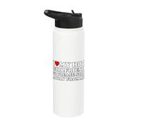 I Love My Hot Girlfriend So Please Stay Away from Me Stainless Steel Insulated Water Bottle