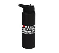 I Love My Hot Girlfriend So Please Stay Away from Me Stainless Steel Insulated Water Bottle