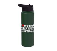 I Love My Hot Girlfriend So Please Stay Away from Me Stainless Steel Insulated Water Bottle