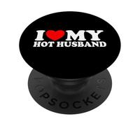 I Love My Hot Husband Funny Romantic Couples Matching Set PopSockets Adhesive PopGrip