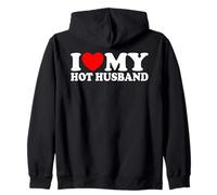I Love My Hot Husband Funny Romantic Couples Matching Set Zip Hoodie