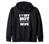 I Love My Hot Puerto Rican Wife Married To Puerto Rico Girl Zip Hoodie