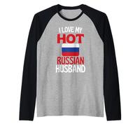 I Love My Hot Russian Husband Funny Russia Relationship Raglan Baseball Tee