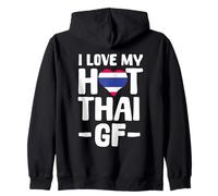 I Love My Hot Thai GF Thailand Girl Thai Girlfriend Zip Hoodie