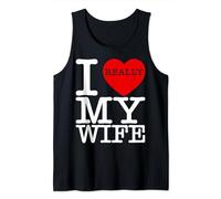 I Love My Hot Wife Heart Funny Couple Valentines Day Gifts Tank Top