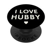 I Love My Hubby Heart Cute Romantic PopSockets Adhesive PopGrip