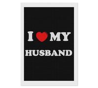 I Love My Husband Diamond 5D Painting Kits for Adult Beginners Round Full Drill DIY Wall Art Craft Decor Gift 8"x12"