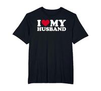 I Love My Husband T-Shirt, Men's Big and Tall, Black, 5X Tall