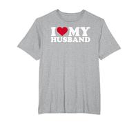 I Love My Husband T-Shirt, Men's Big and Tall, Heather Grey, 2X Tall