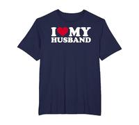 I Love My Husband T-Shirt, Men's Big and Tall, Navy Blue, 3X Tall