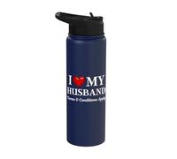 I Love My Husband Terms and Conditions Apply - Funny Slogan Stainless Steel Insulated Water Bottle