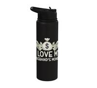 I Love My Husband's Money Fun Statement Stainless Steel Insulated Water Bottle