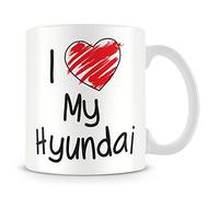 I Love My Hyundai Personalised Mug - Add Photo - Customised Cup Gift