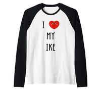 I Love My IKE Name Funny Raglan Baseball Tee