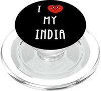 I Love My India Name Funny PopSockets PopGrip for MagSafe