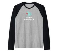 I Love My Indian Ringneck Parakeet Raglan Baseball Tee