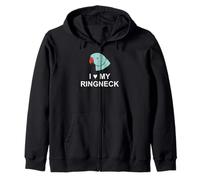 I love my Indian Ringneck parakeet Zip Hoodie