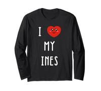 I Love My INES Name Funny Long Sleeve T-Shirt