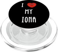 I Love My Iona Name Funny PopSockets PopGrip for MagSafe