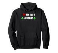 I Love My Irish Husband Lucky St Patricks Day Family Clover Pullover Hoodie