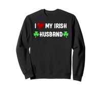 I Love My Irish Husband Lucky St Patricks Day Family Clover Sweatshirt