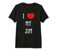 I Love My Jim Name Funny Premium T-Shirt