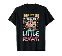 I Love My Job for All The Little Reasons Teacher T-Shirt, Men, Black, Medium