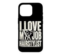 I Love My Job Hairstylist Funny Hair Scissors Case for iPhone 16 Pro