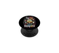I Love My Job Little Reasons Funny Bus Driver Back To School PopSockets Adhesive PopGrip