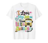 I Love My Job Little Reasons Funny Bus Driver Back to School Value Graphic T-Shirt