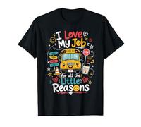 I Love My Job Little Reasons Funny Bus Driver Back to School Value Graphic T-Shirt