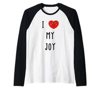 I Love My Joy Name Funny Raglan Baseball Tee