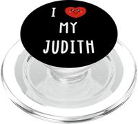 I Love My Judith Name Funny PopSockets PopGrip for MagSafe