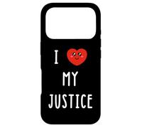 I Love My Justice Name Funny Case for iPhone 17 Pro