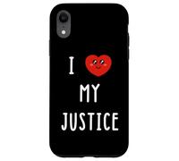 I Love My Justice Name Funny Case for iPhone XR
