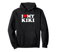I Love My Kiki Heart Family Grandma Pullover Hoodie