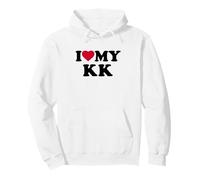 I Love My KK Heart Grandma Family Pullover Hoodie