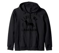 I Love My Labrador Dog Breed Lover Pet Owner Gift Tee Zip Hoodie