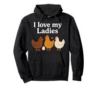 I Love My Ladies Farmer Hen Lover - Farm Wives Chicken Moms Pullover Hoodie