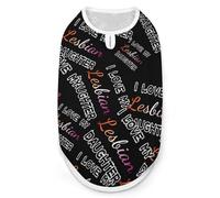 I Love My Lesbian Daughter Print Pet Clothes T Shirt Pets Clothing Vests Tee Tops Dogs Costume Coat For Dog Cat L