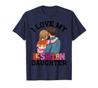 I Love My Lesbian Daughter Rainbow LGBT Pride Daddy Together T-Shirt