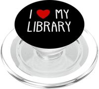 I Love My Library For Book Lovers Librarians Teachers Reader PopSockets PopGrip for MagSafe