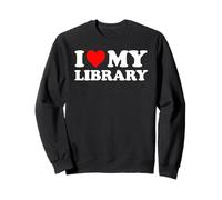 I Love My Library - Red Heart Sweatshirt