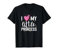 I Love My Little Princess Daughter Value Graphic T-Shirt, Men, Black, L
