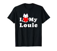 I Love My Louie Cat Owner Pet Kitten Lover T-Shirt