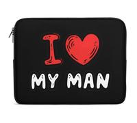I LOVE MY MAN Laptop Case Sleeve Bag 15inch Durable Shockproof Protective Computer Carrying Cover Briefcase