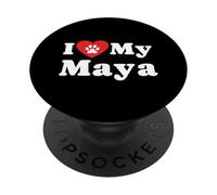 I Love My Maya Dog Owner Pet Dog Lover PopSockets Adhesive PopGrip