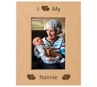 I Love My Nannie 6x4 Oak Effect Photo Picture Frame Keepsake Gift