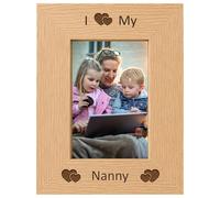 I Love My Nanny 6x4 Oak Effect Photo Picture Frame Keepsake Gift